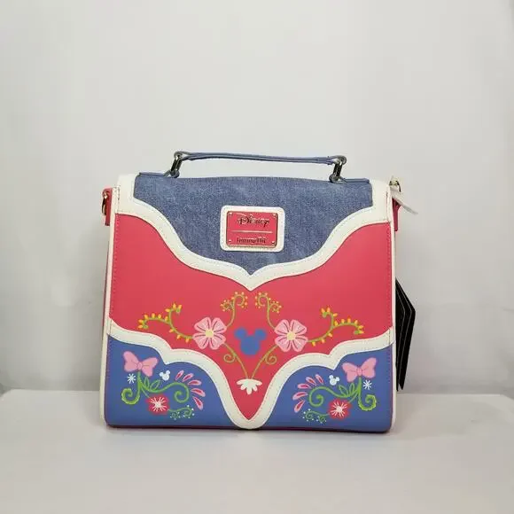 Loungefly Disney Western Mickey & Minnie Fringe Crossbody Bag NWT - Picture 2 of 8